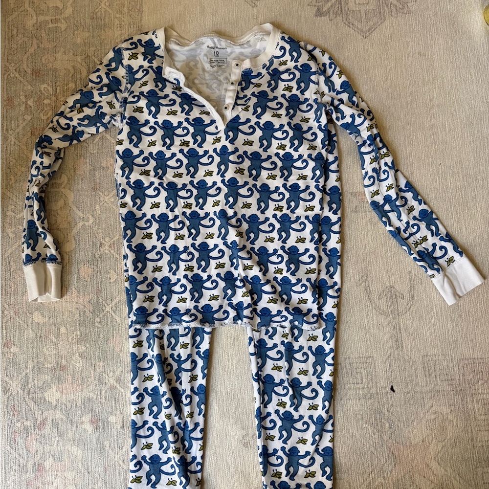 Roller Rabbit Navy and White Kids Pajama Set